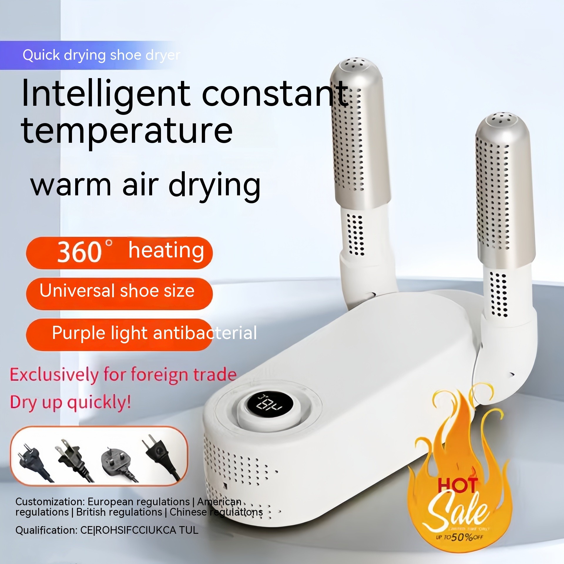 Shoe Dryer With Ultra Violet Light Anti Bacteria / Electric Shoe Dryer / Shoe Dryer Can Dry 2 Pairs At Once