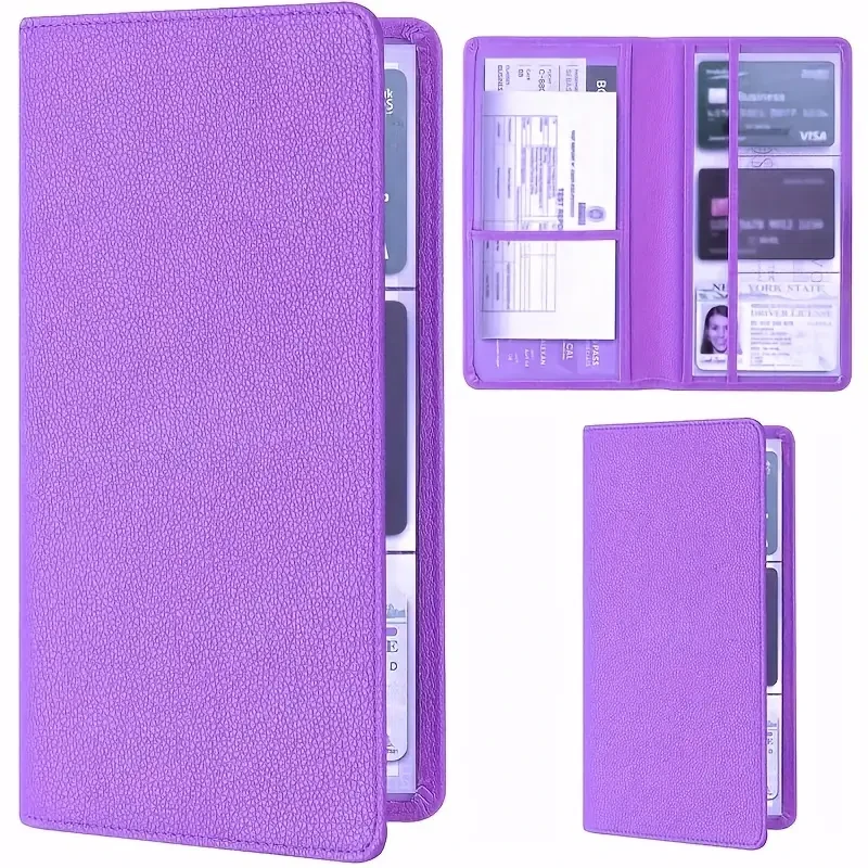 Car Registration and Insurance Holder Vehicle Glove Box Organizer for Documents, License, Cards & Essentials