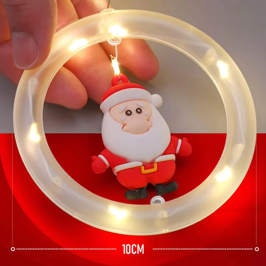 Christmas Ring Light - 3D Christmas Hanging Lights | Christmas LED String Light for Home Decoration