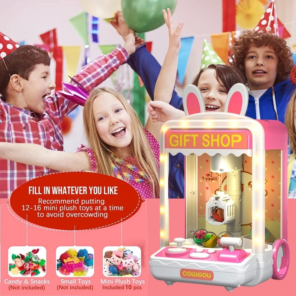 Kids Toys Claw Machine Jumbo Cartoon Automatic Doll Catching Machine with Music and Lights Children Gift