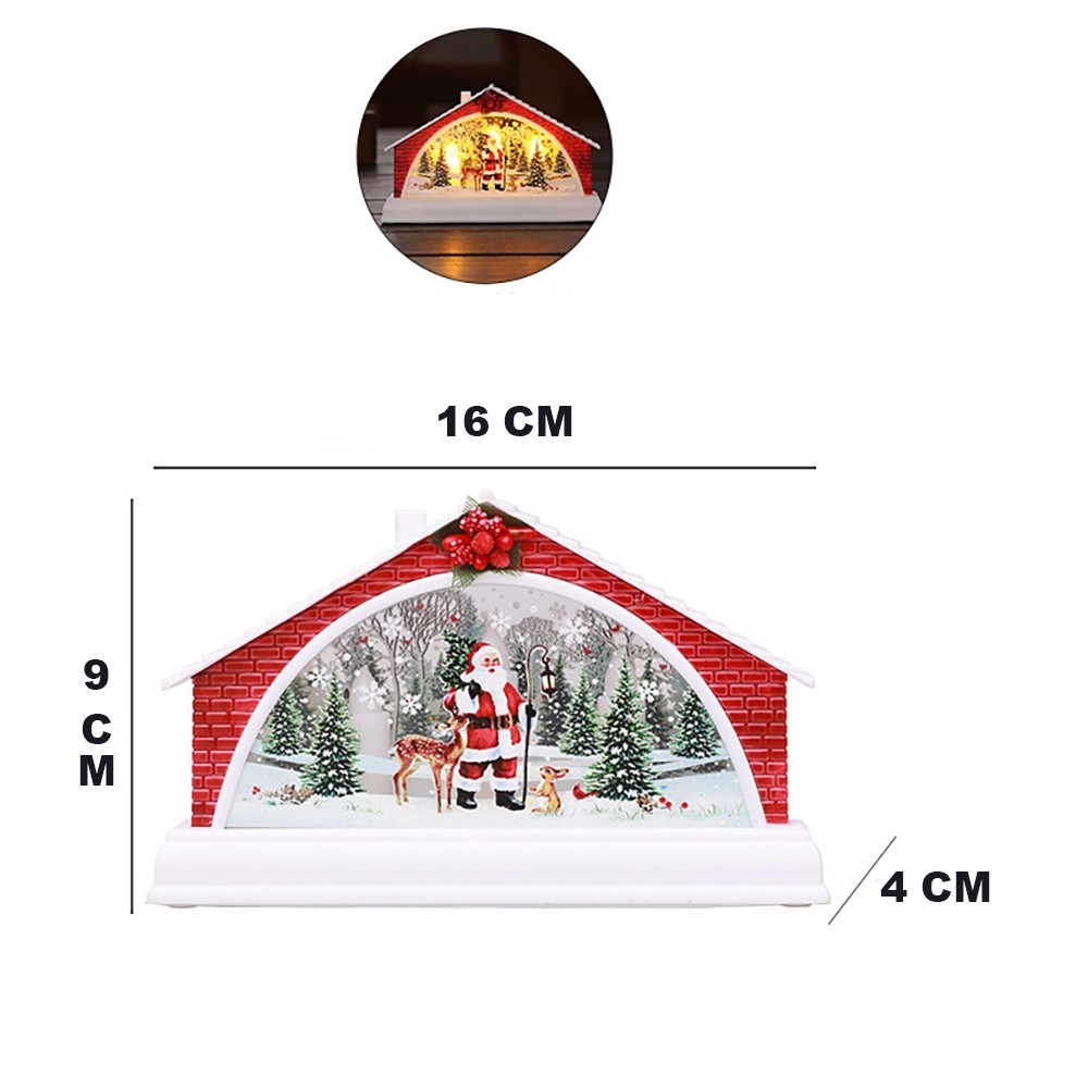 Christmas Display Christmas Village Warm White Lights Gift Christmas Home Decoration Ornaments