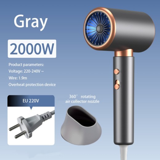 F37 2000W Gear Professional Hair Dryer Negative Lonic Blow Dryer Hot Cold Wind Air Brush Hairdryer Strong PowerDryer Salon Tool