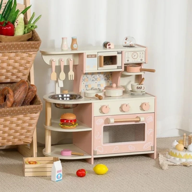 Wooden Kitchen With Coffee Maker/Wooden Kitchen Child With Coffee Machine