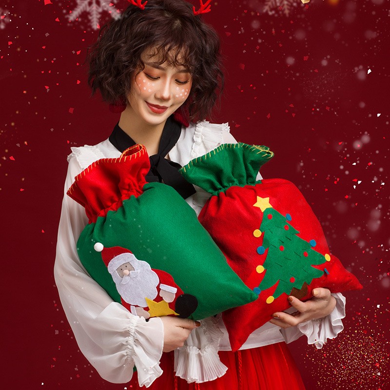 Christmas gift bag drawstring bag