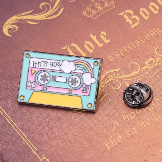 Rainbow tape Brooch