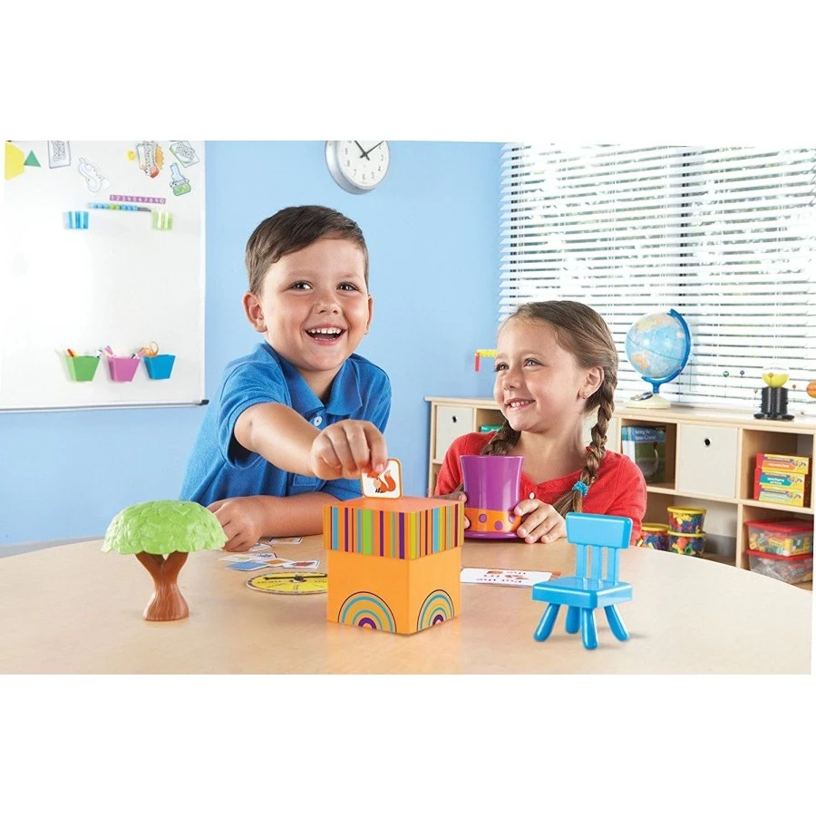 Learning Resources Fox In The Box Positional Words Activity Set Sharpens Motor Skills