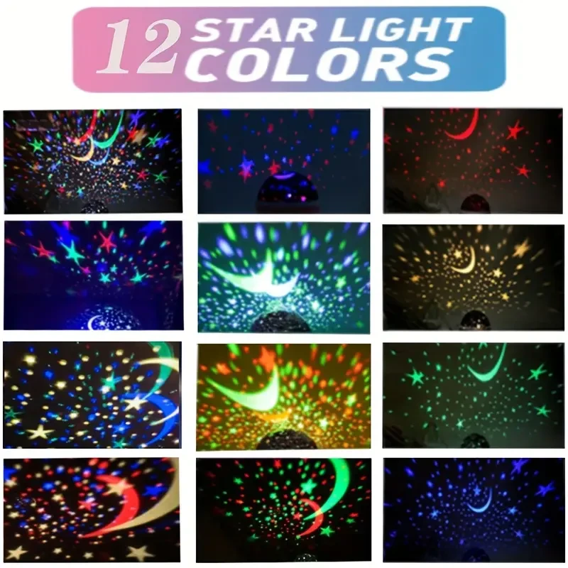 Enchanting Star & Moon LED Projector Light