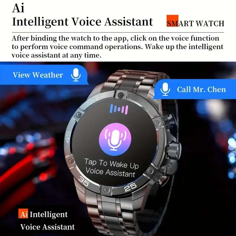 2024 Smart Watch Men Wireless Call 360*360 HD Screen 1.53'' Business Smartwatch Sport Fitness Tracker Watches Men Father's Day Gift