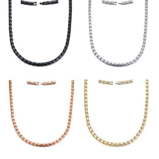 Titanium Steel Stainless Steel Magnet Necklace Hip Hop Jewelry