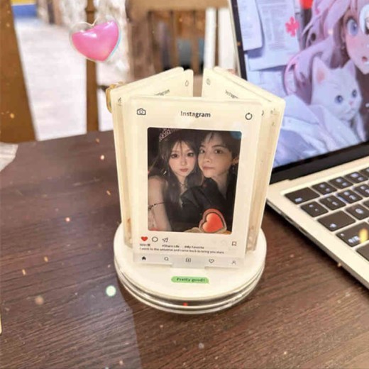 Creative Rotating Stand Photo Acrylic Photo Frame