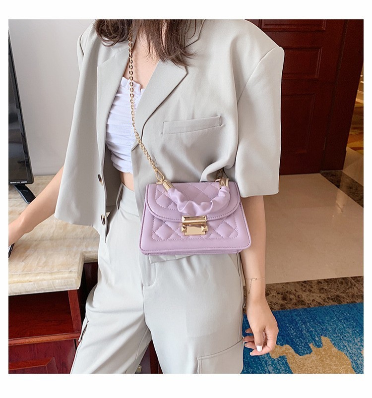 Summer New Fashion Chain Messenger Net Red Ladies Rhombus Small Square Bag