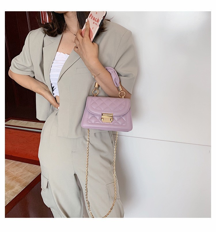 Summer New Fashion Chain Messenger Net Red Ladies Rhombus Small Square Bag