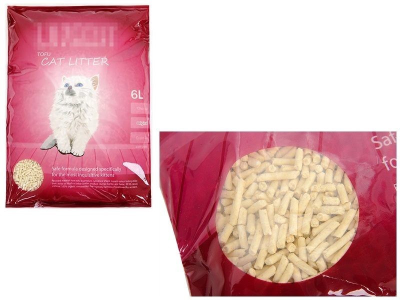 Natural Tofu Cat Litter Pellets Clumping Flushable Kitten Litter for Toilet Soy