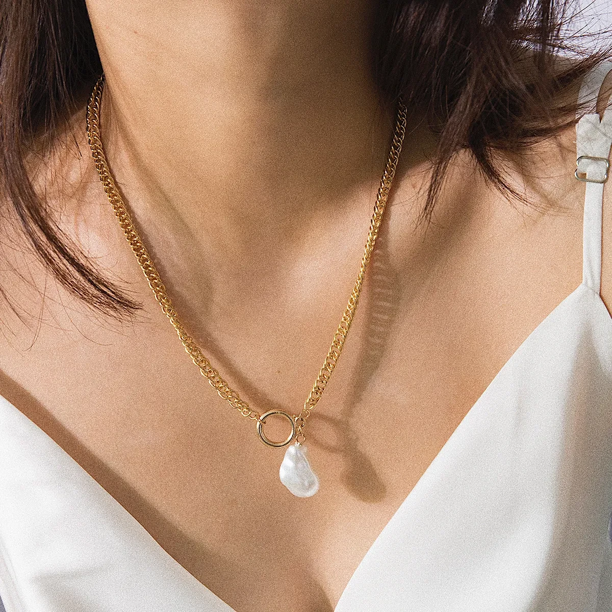Geometric retro meniscus jewelry