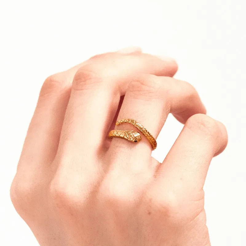 Retro Alloy Snake Ring