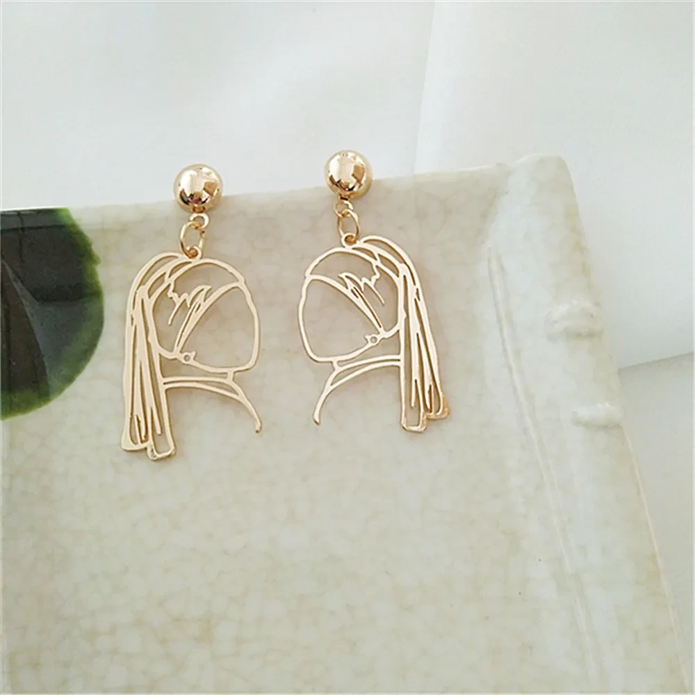 Women's Fashionable Retro Face Earrings
