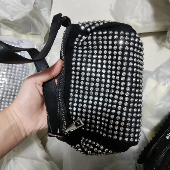 Shiny Rhinestone Crossbody Bag Casual Fashion