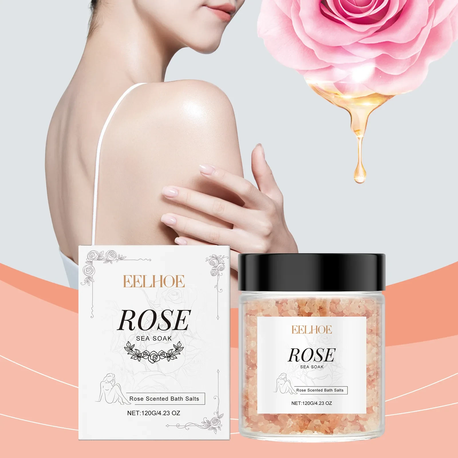 Rose Bath Mineral Salt Skin Care