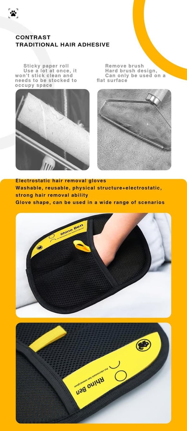 Magic Pet Grooming Glove - Stronger Than Lint Rollers