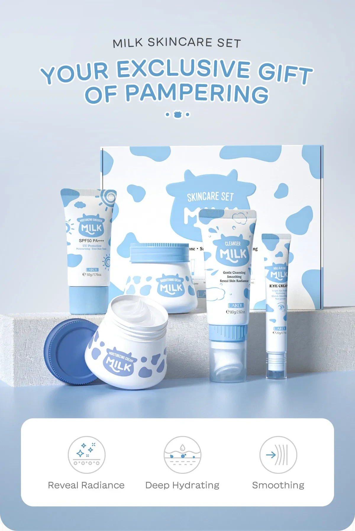 Milk Skin Care 5-piece Set Moisturizing Facial Care Suit