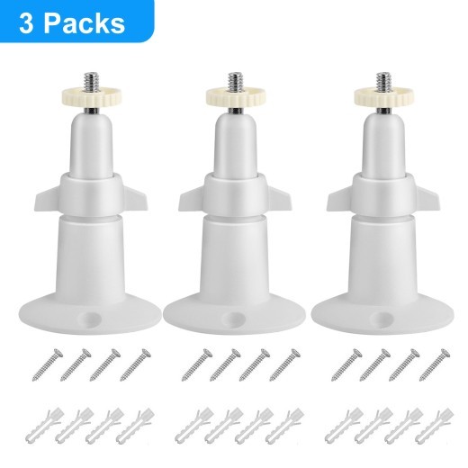 3 Packs Per Set Security Camera Wall Mount For Arlo 360 Degree Adjustable Camera Holder Garden Patio Screw Mount Universal Fit For Imperial Standard Screw Interface No Camera