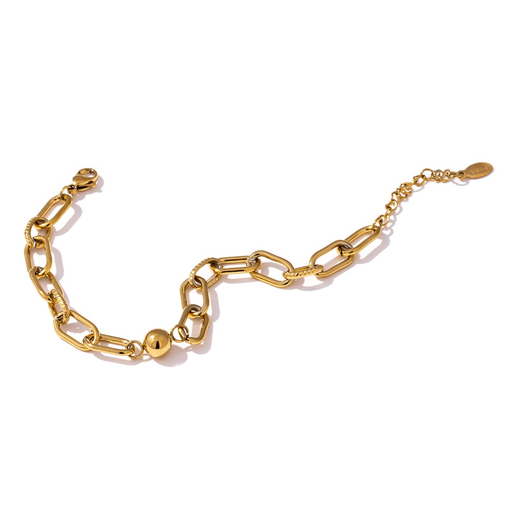 Yhpup New Stainless Steel Golden Bracelet