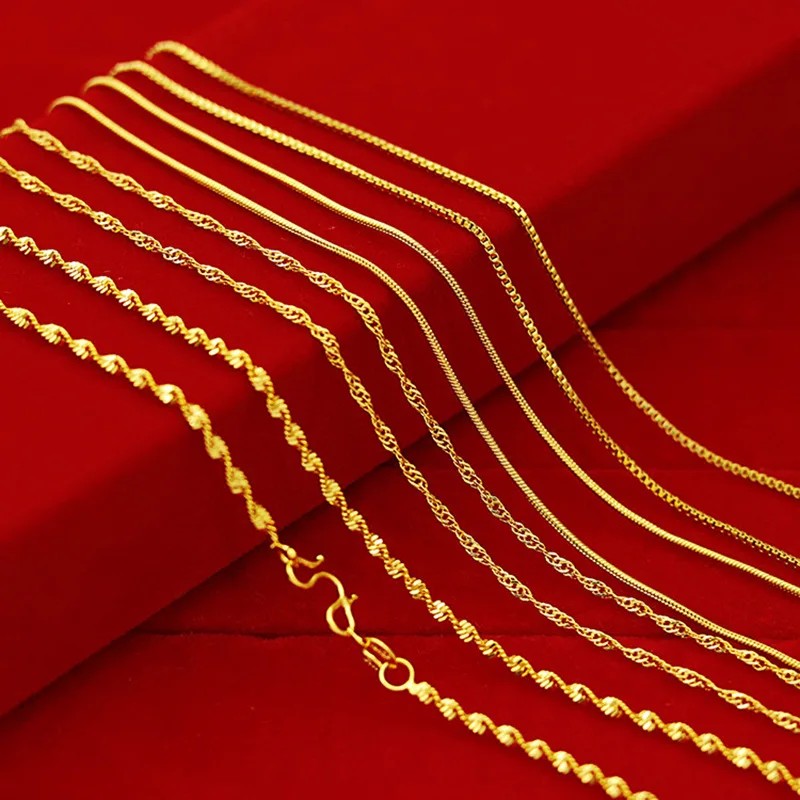 18K Yellow Gold Plated Necklace for Women