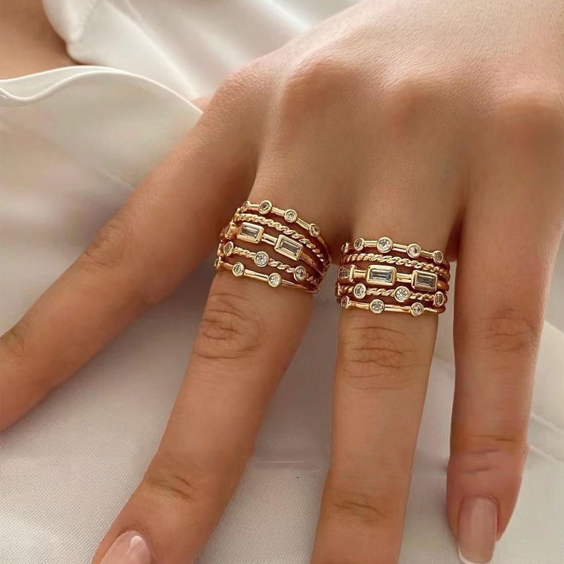 Stainless Steel 18K Gold Plated Sun Ring