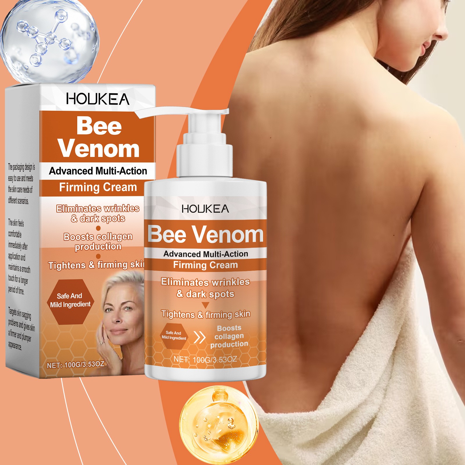 HOUKEA Skin Tightening Cream Mild Ingredients Care Moisturizing