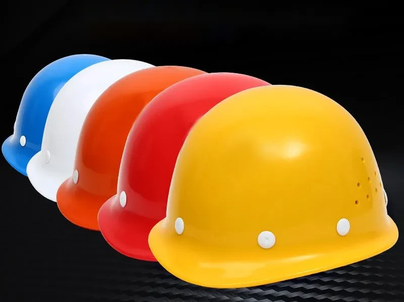Glass Steel Type Breathable Helmet Construction Site Thickened Anti-smashing Helmet