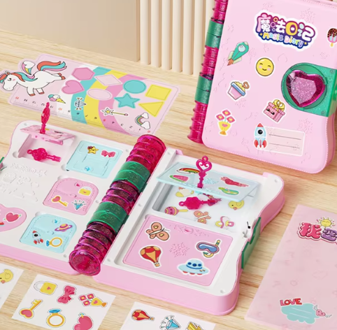 Princess Girls Diary Toy With Lock Keys Pencil Sharpener Eraser Sticker Education Supplies Toy Gift for Kid Girl 3 14 years
