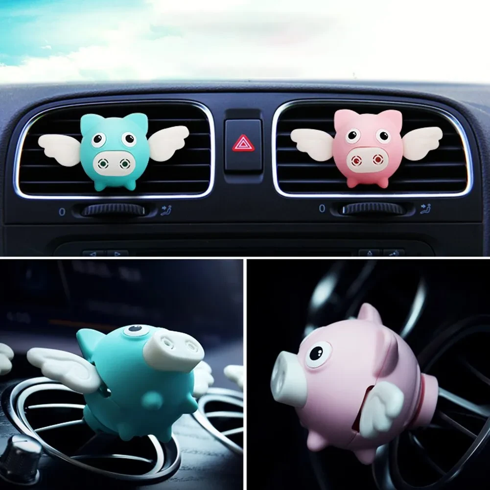 New car small flying pig air outlet perfume clip car aromatherapy air conditioning car interior decoration ornaments cute