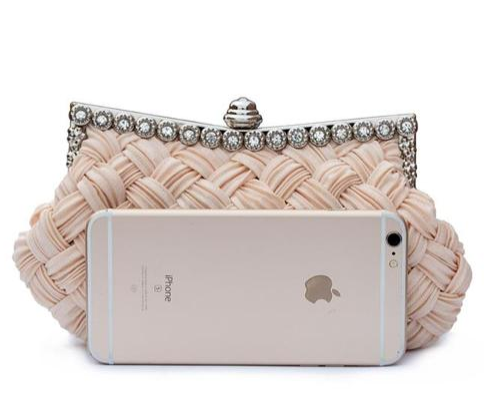 Wedding bag bridesmaid bag woven rhinestone party bag
