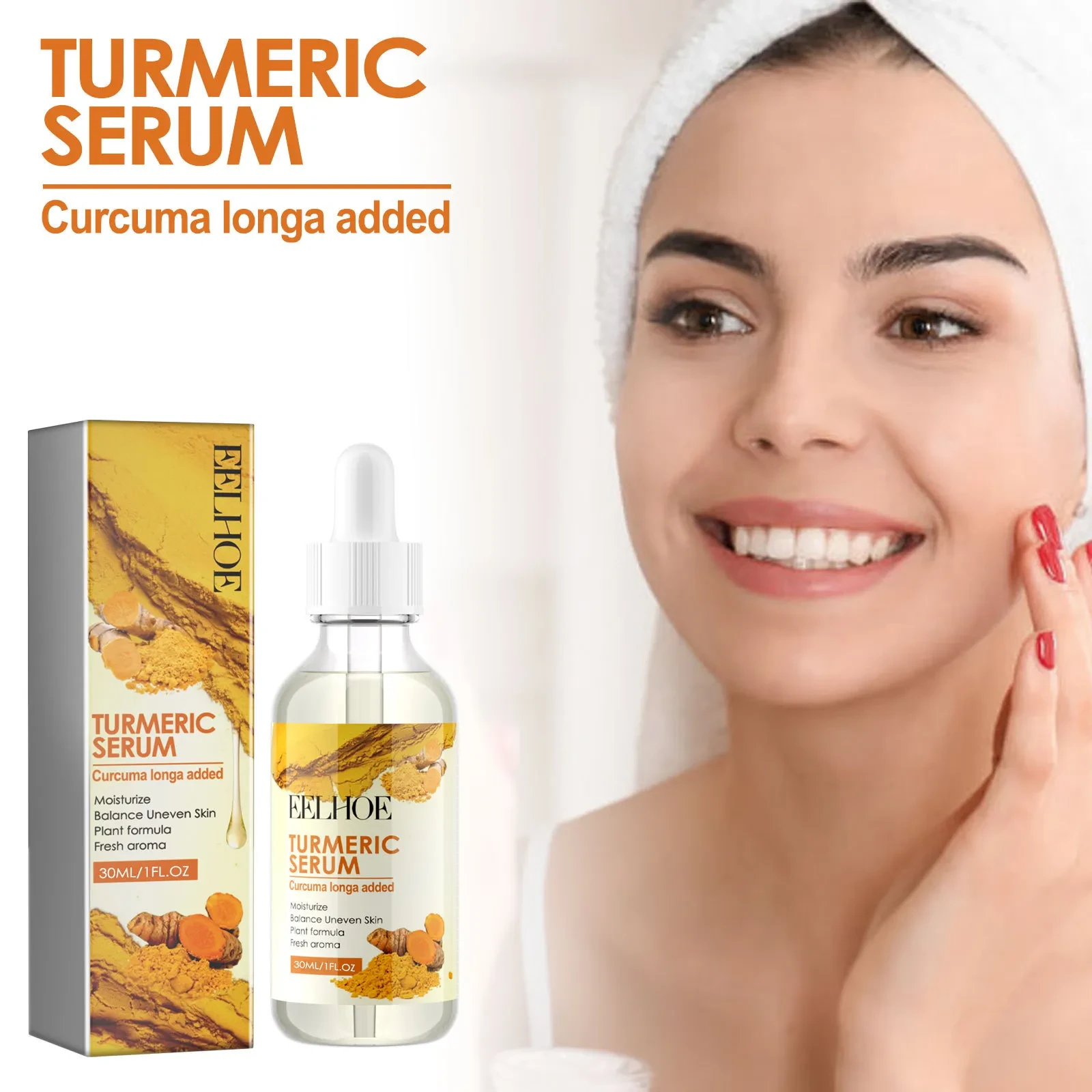 Turmeric Facial Skin Care Dark Spot Fade Anti-wrinkle Fine Lines Moisturizing Improve Skin Color