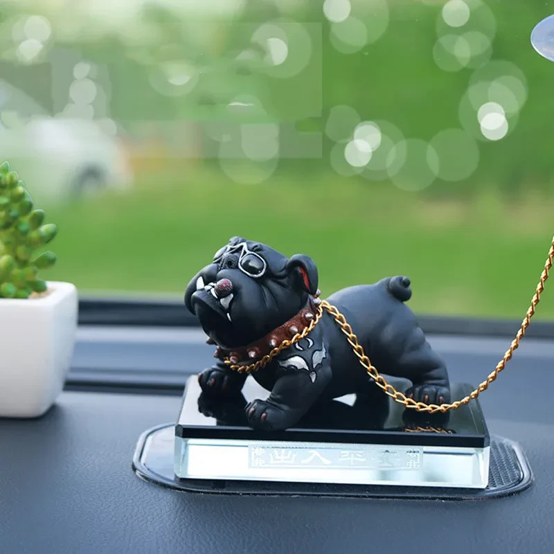 Bully Dog Personality Creative Car Interior Decoration Center Console Simulation