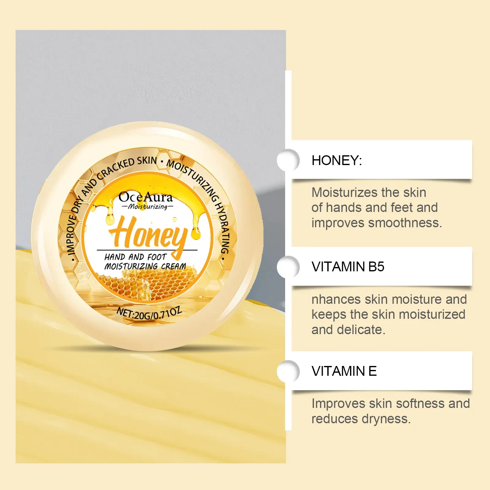 Mild Ingredients Hydrating Moisturizing Nourishing Care Hand Foot Skin Moisturizer