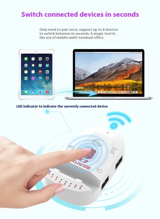 USB Key Mouse To Bluetooth Key Mouse Computer Cellphone Key Mouse Link