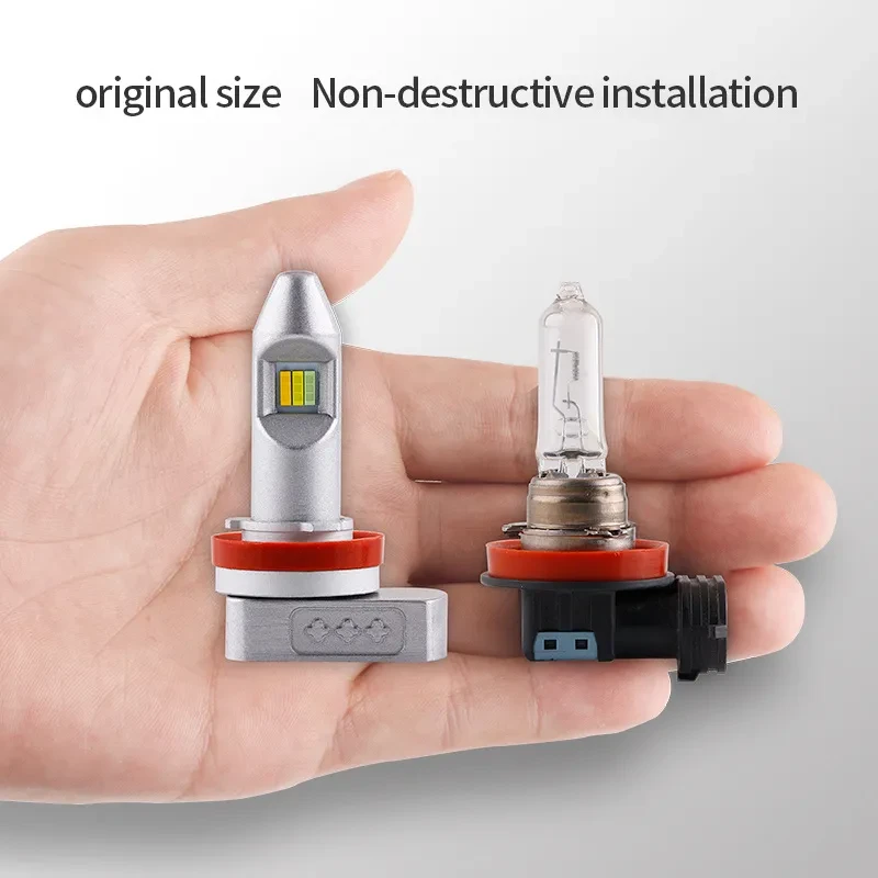 New Bright Super Stable Fog Lamp Retrofit Lights Spotlight Car Three-color Fog Lamp Bulb