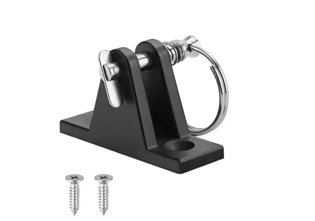 MagiDeal 2X Boat Kayak Nylon DECK HINGE Mount with Quick Release Pin Bimini Top
