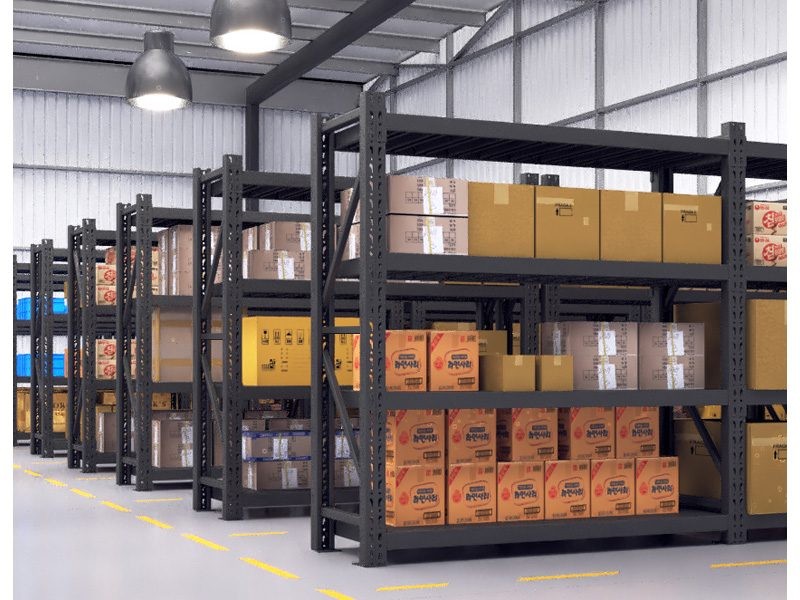 BALCK 2x2x0.5m STORAGE SHELVING WAREHOUSE SHELF SHELVES RACKING RACKS