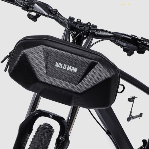 WILD MAN Bicycle Handlebar Bag EVA Hard Shell