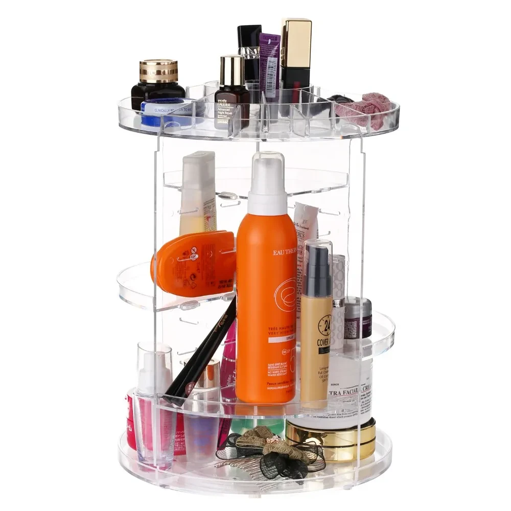 360 degree rotating makeup storage box