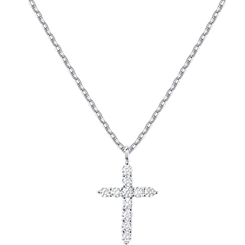 14K Gold Plated Cross Necklace for Women