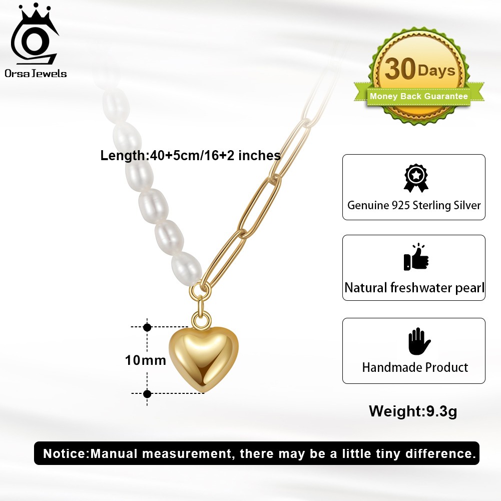 ORSA JEWELS 14K Gold Natural Pearl Necklace