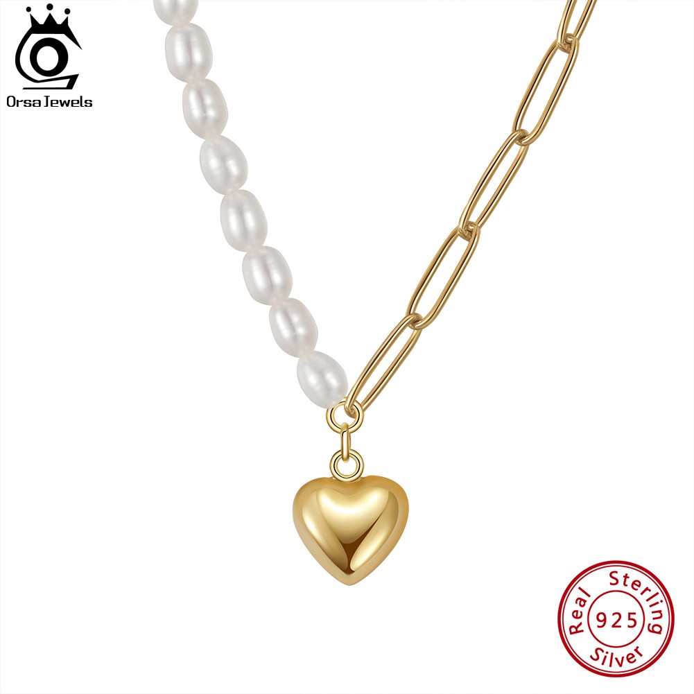 ORSA JEWELS 14K Gold Natural Pearl Necklace