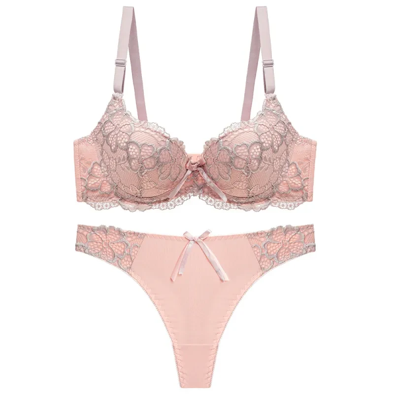 Underwear Push Up Lace Bra Adjustable Bra Set