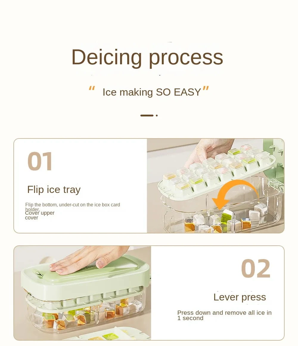 Ice Box Ice Cube Tray Grid