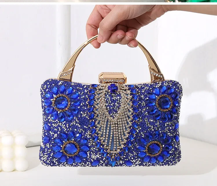 New Metal Handheld Handmade Diamond Inlaid Dinner Bag