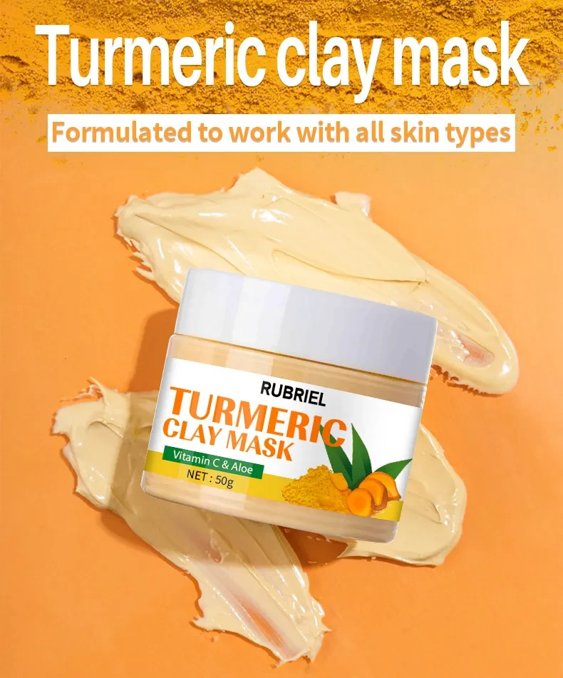 Turmeric Clay Mask 50g Moisturizing And Nourishing Facial Mask