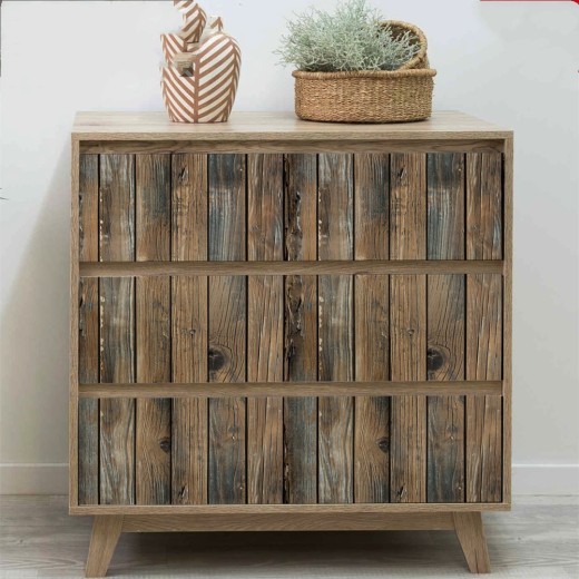 Retro 3D Stereo Simulation Wood Board Wood Grain Sticker Self-Adhesive Imitation Wood Wall Sticker Restaurant Hotel Window Background Wall Paper